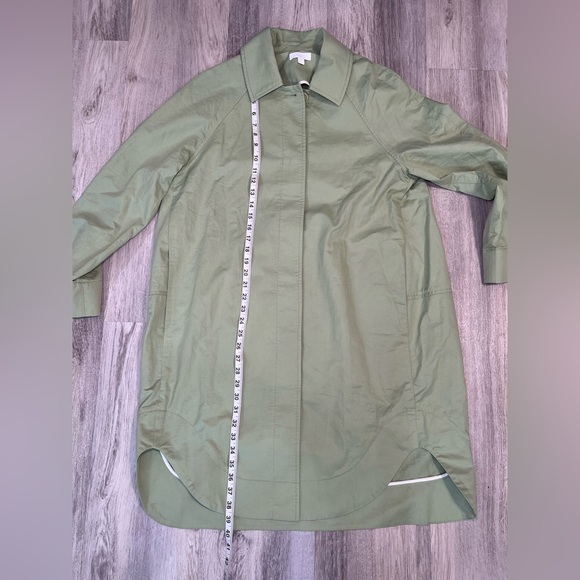 COS Light Green Women's Trench Coat Size 38 - Picture 9 of 13